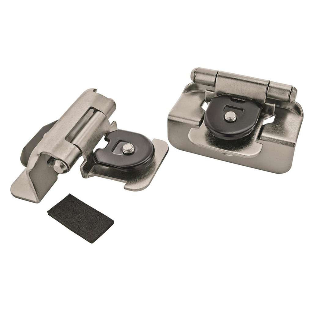 AMEROCK Double Demountable 1/2" Overlay Cabinet Hinge (pair) in Satin Nickel BPR8704G10 Pair
