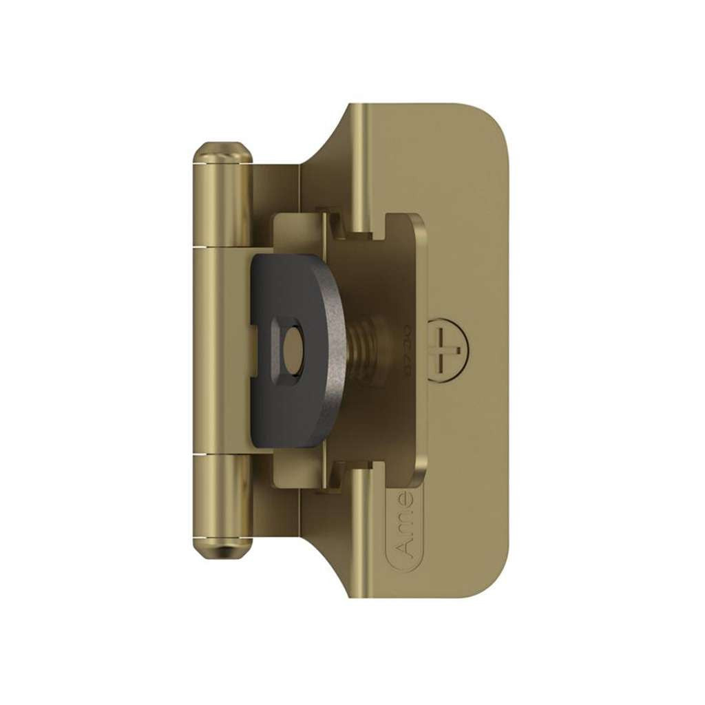 AMEROCK Double Demountable 1/4" Overlay Cabinet Hinge (pair) in Golden Champagne BPR8701BBZ