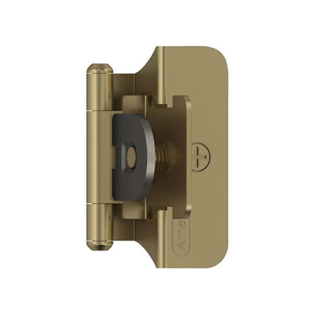 AMEROCK Double Demountable 1/4" Overlay Cabinet Hinge (pair) in Golden Champagne BPR8701BBZ