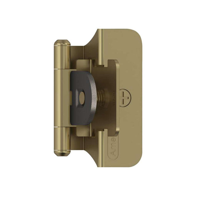 AMEROCK Double Demountable 1/4" Overlay Cabinet Hinge (pair) in Golden Champagne BPR8701BBZ