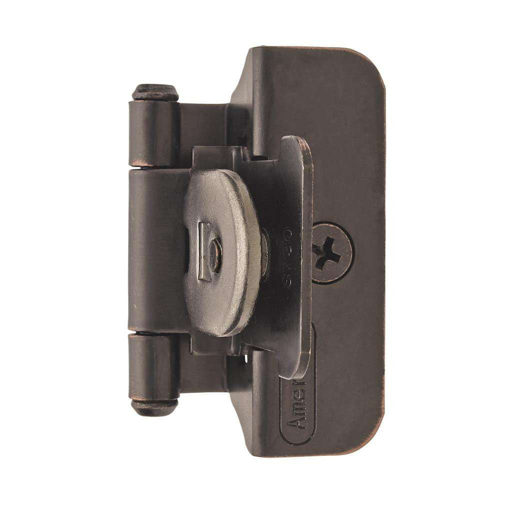AMEROCK Double Demountable 1/4" Overlay Cabinet Hinge (pair) in Oil Rubbed Bronze BPR8701ORB Angle