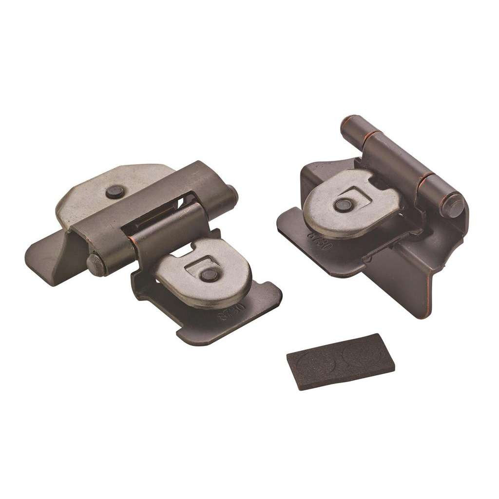 AMEROCK Double Demountable 1/4" Overlay Cabinet Hinge (pair) in Oil Rubbed Bronze BPR8701ORB Pair