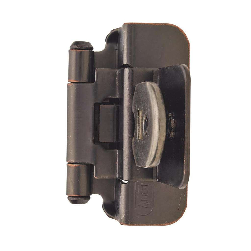 AMEROCK Double Demountable 3/8" Inset Cabinet Hinge (pair) in Oil Rubbed Bronze BPR8700ORB Angle