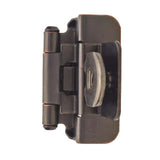AMEROCK Double Demountable 3/8" Inset Cabinet Hinge (pair) in Oil Rubbed Bronze BPR8700ORB Angle
