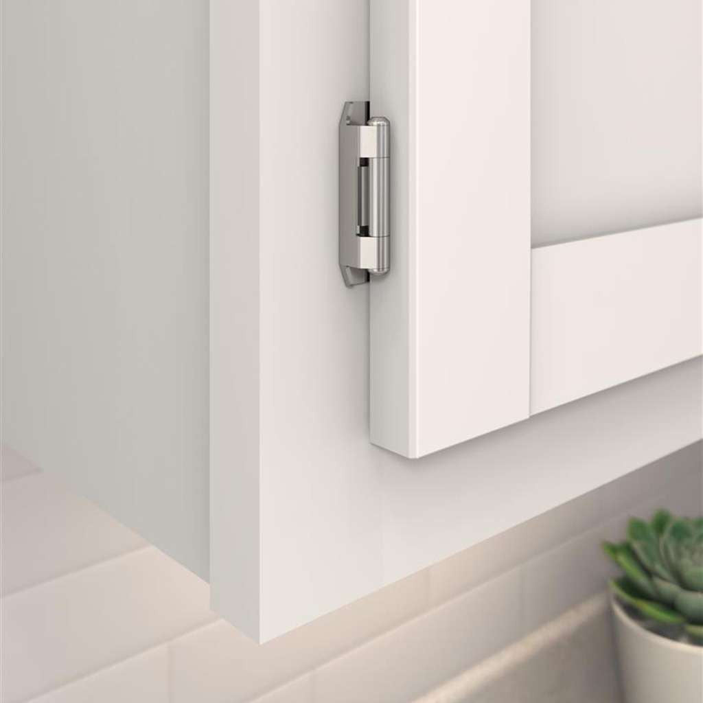 AMEROCK Double Demountable 3/8" Inset Cabinet Hinge (pair) in Chrome BPR870026 Mounted