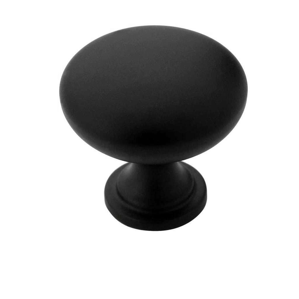 AMEROCK Edona 1-1/4" Diameter Mushroom Cabinet Knob in Flat Black BP53005FB