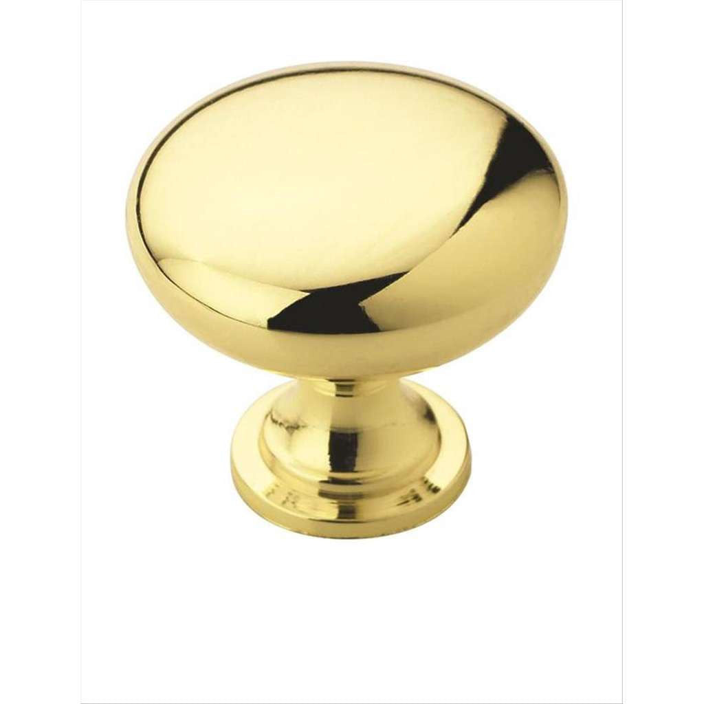 AMEROCK Edona 1-1/4" Diameter Mushroom Cabinet Knob in Polished Brass BP530053