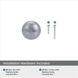 AMEROCK Edona 1-1/4" Diameter Mushroom Cabinet Knob in Polished Chrome BP5300526 Installation Hardware