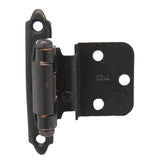AMEROCK Face Mount Self Closing 3/8" Inset Cabinet Hinge (pair) in Oil Rubbed Bronze CM7128ORB Top View