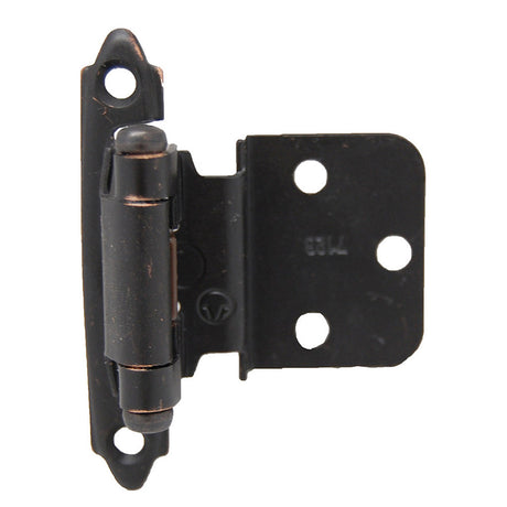 AMEROCK Face Mount Self Closing 3/8" Inset Cabinet Hinge (pair) in Oil Rubbed Bronze CM7128ORB Top View