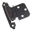 AMEROCK Face Mount Self Closing 3/8" Inset Cabinet Hinge (pair) in Oil Rubbed Bronze CM7128ORB