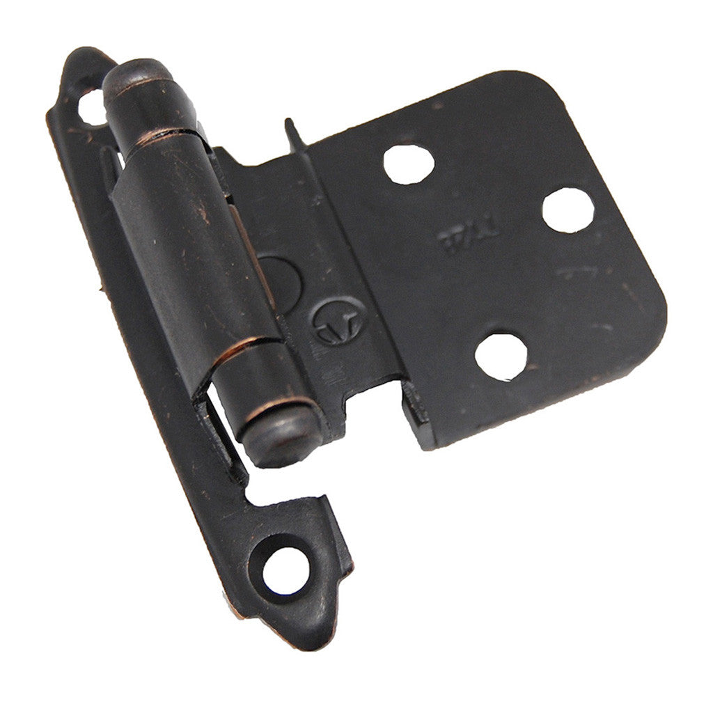 AMEROCK Face Mount Self Closing 3/8" Inset Cabinet Hinge (pair) in Oil Rubbed Bronze CM7128ORB