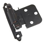 AMEROCK Face Mount Self Closing 3/8" Inset Cabinet Hinge (pair) in Oil Rubbed Bronze CM7128ORB