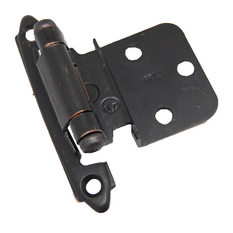 AMEROCK Face Mount Self Closing 3/8" Inset Cabinet Hinge (pair) in Oil Rubbed Bronze CM7128ORB