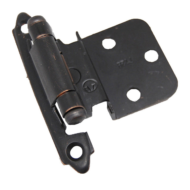 AMEROCK Face Mount Self Closing 3/8" Inset Cabinet Hinge (pair) in Oil Rubbed Bronze CM7128ORB