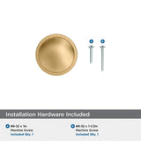 AMEROCK Faircrest 1-1/4" Diameter Cabinet Knob in Champagne Bronze BP37460CZ Installation Hardware