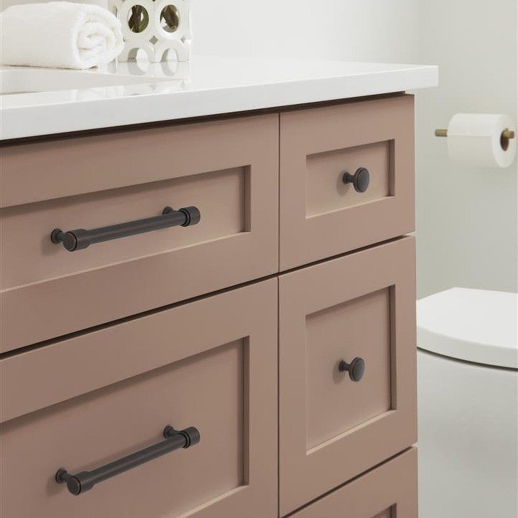 AMEROCK Faircrest 1-1/4" Diameter Cabinet Knob in Oil Rubbed Bronze BP37460ORB in Bathroom