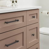 AMEROCK Faircrest 1-1/4" Diameter Cabinet Knob in Oil Rubbed Bronze BP37460ORB in Bathroom