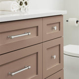 AMEROCK Faircrest 1-1/4" Diameter Cabinet Knob in Polished Nickel BP37460PN in Bathroom