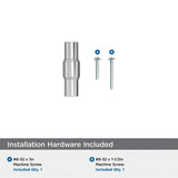 AMEROCK Faircrest 2" Length Wrapped Bar Knob Cabinet Pull in Chrome BP3746126 Installation Hardware