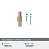 AMEROCK Faircrest 2" Length Wrapped Bar Knob Cabinet Pull in Golden Champagne BP37461BBZ Installation Hardware