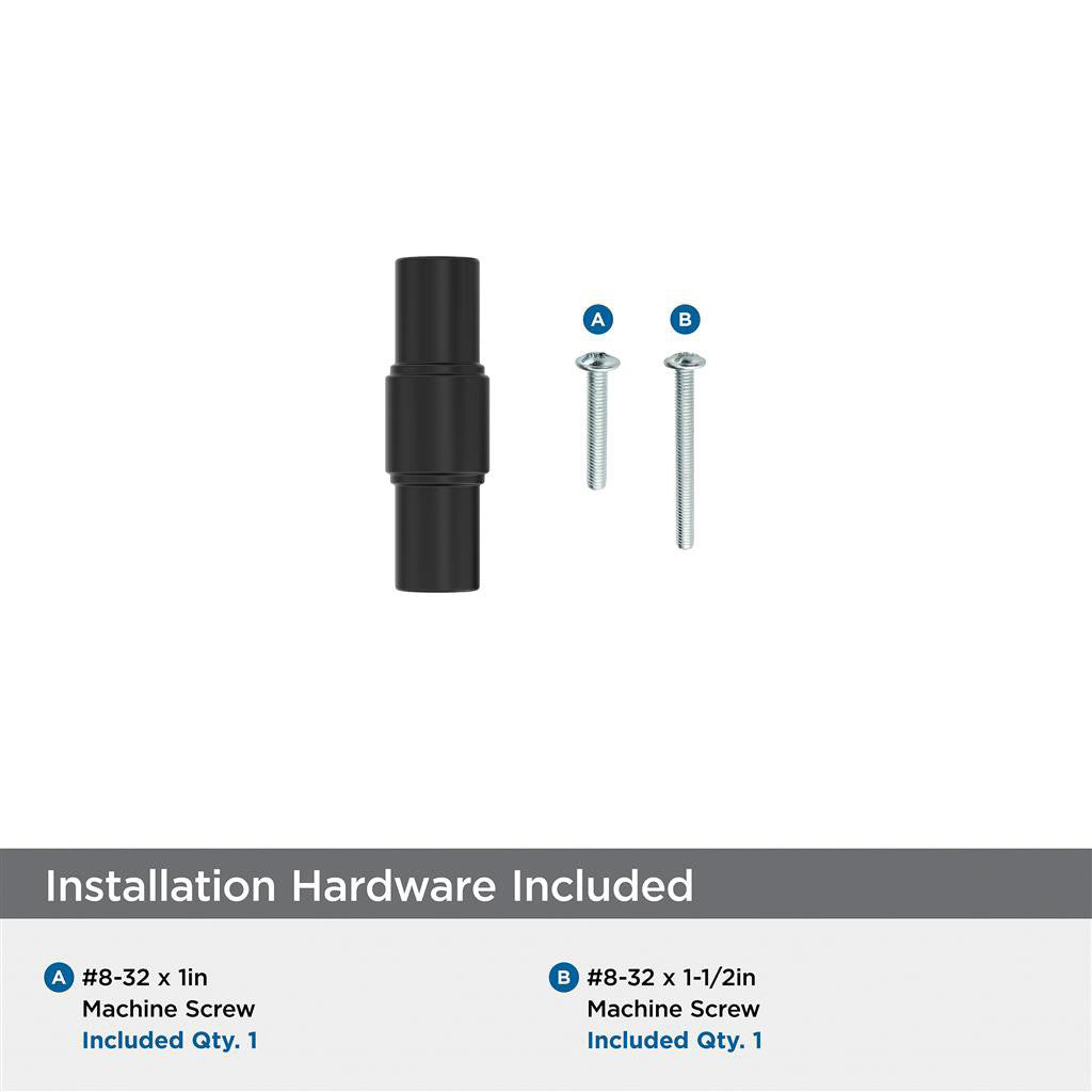 AMEROCK Faircrest 2" Length Wrapped Bar Knob Cabinet Pull in Matte Black BP37461MB Installation Hardware