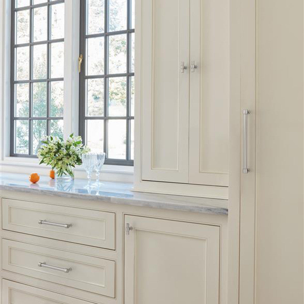 AMEROCK Faircrest 2" Length Wrapped Bar Knob Cabinet Pull in Polished Nickel BP37461PN on White