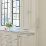 AMEROCK Faircrest 2" Length Wrapped Bar Knob Cabinet Pull in Satin Nickel BP37461G10 on White