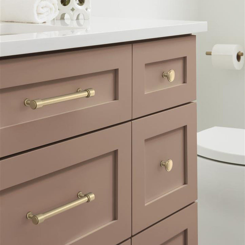 AMEROCK Faircrest Wrapped Bar Handle Pulls in Golden Champagne 160mm BP347465BBZ Mounted