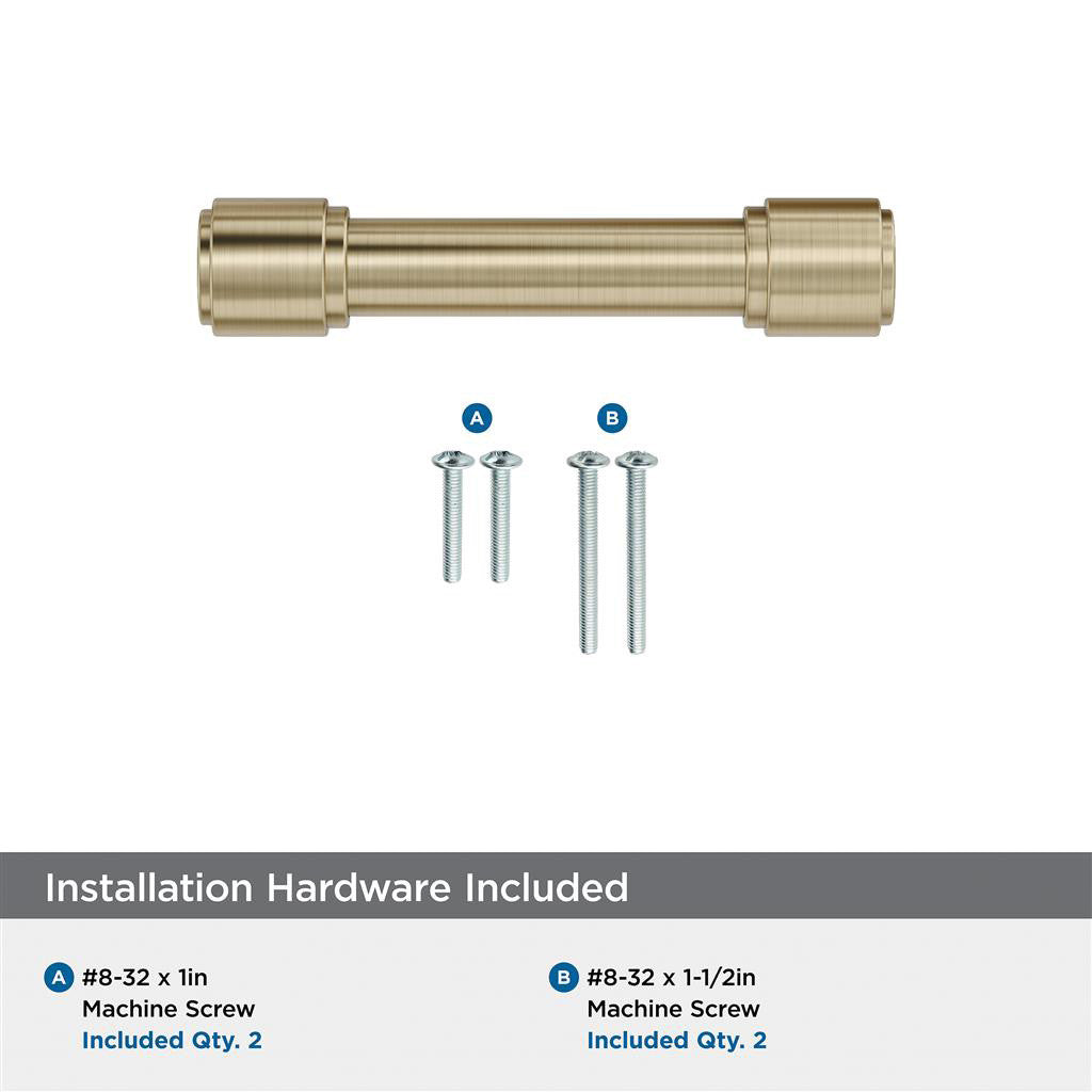 AMEROCK Faircrest Wrapped Bar Handle Pulls in Golden Champagne 3" BP347462BBZ Installation Hardware