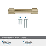 AMEROCK Faircrest Wrapped Bar Handle Pulls in Golden Champagne 3" BP347462BBZ Installation Hardware