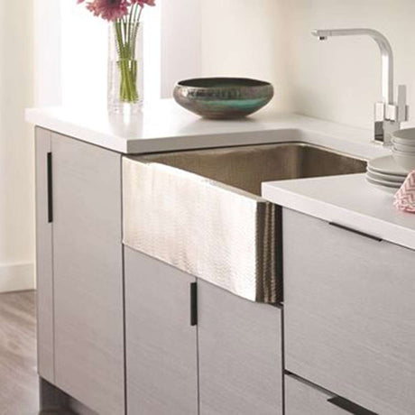 MAin View of Black Edge Pulls in Light Kitchen from Amerock