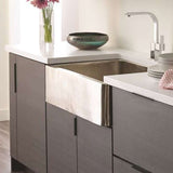 Main View of Black Edge Pulls in Dark Kitchen from Amerock
