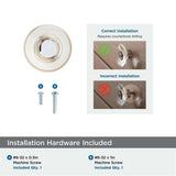 AMEROCK Glacio 1-3/4" Diameter Glass Cabinet Knob in Clear and Champagne Bronze BP36652C26 Installation Hardware