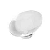 AMEROCK Glacio 1-3/4" Length Glass Oval Cabinet Knob in Chrome and Clear BP36651C26