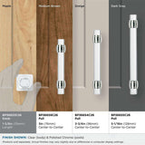 AMEROCK Glacio 1-3/8" Length Glass Square Cabinet Knob in Clear and Chrome BP36651C26 Finishes