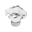 AMEROCK Glacio 1-3/8" Length Glass Square Cabinet Knob in Clear and Chrome BP36651C26