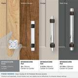 AMEROCK Glacio 1-3/8" Length Glass Square Cabinet Knob in Clear and Oil Rubbed Bronze BP36651CORB on Finishes