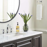 AMEROCK Glacio 5-7/16" Length Hanging Towel Ring in Clear and Chrome BH36062C26 in Brown Bathroom