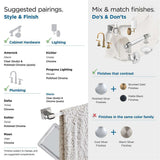 AMEROCK Glacio 5-7/16" Length Hanging Towel Ring in Clear and Chrome BH36062C26 Pairings