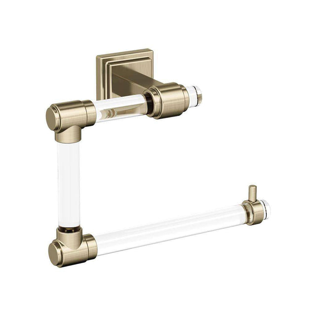 AMEROCK Glacio 5-7/16" Length Hanging Towel Ring in Clear and Golden Champagne BH36062CBBZ