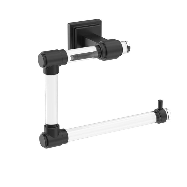 AMEROCK Glacio 5-7/16" Length Hanging Towel Ring in Clear and Matte Black BH36062CMB