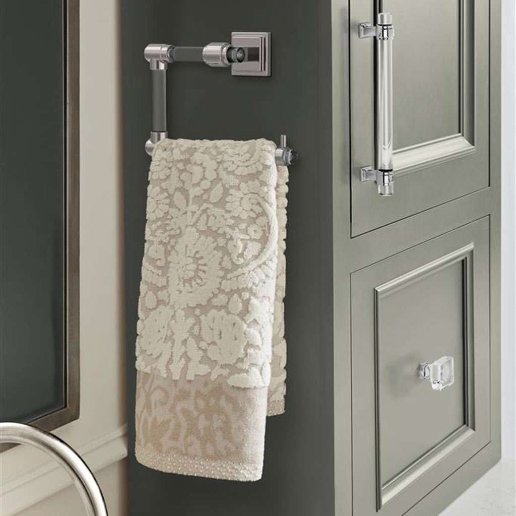 AMEROCK Glacio Collection on Green Cabinet