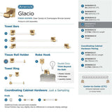AMEROCK Glacio Single Post Toilet Paper Holder in Clear and Champagne Bronze BH36061CCZ Collection
