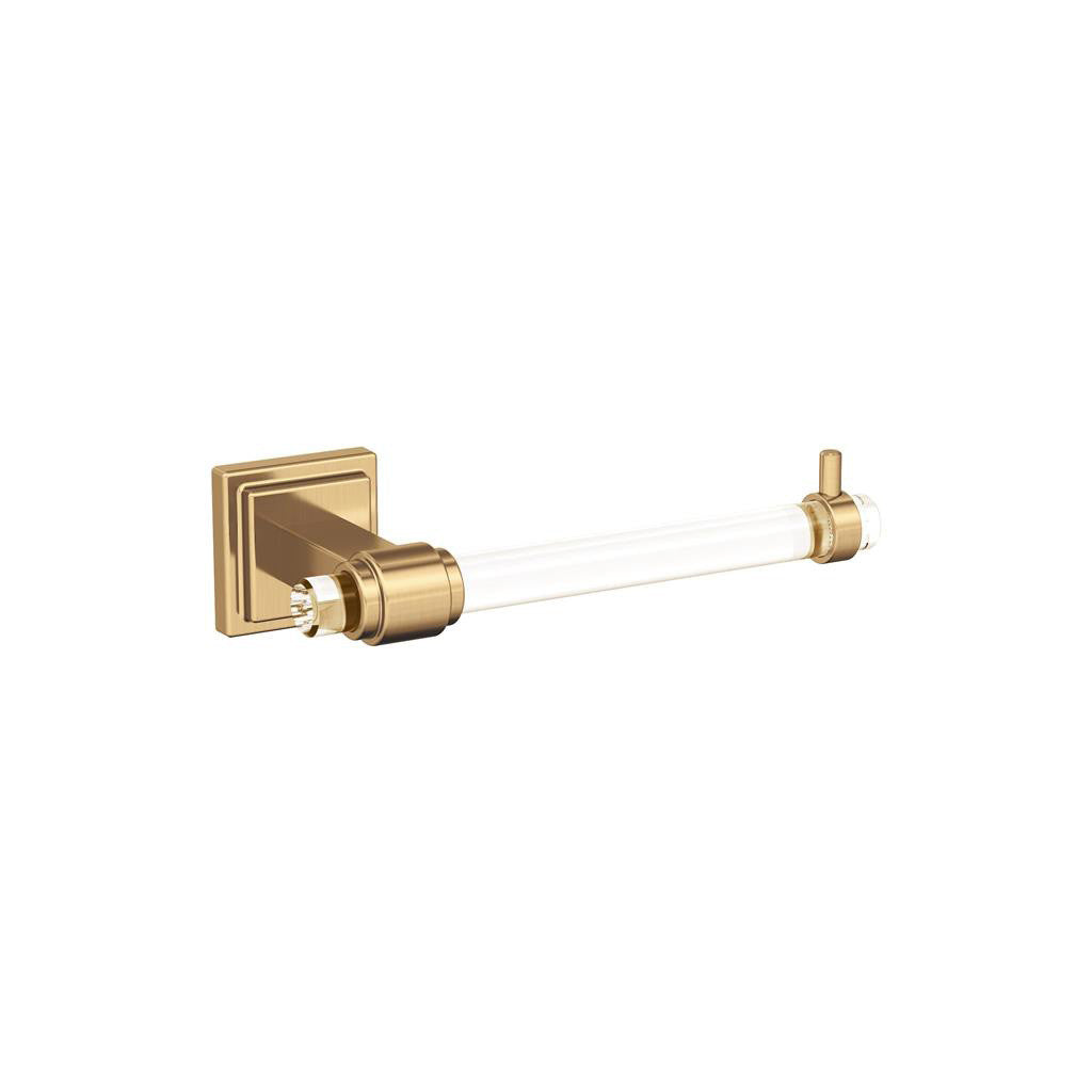 AMEROCK Glacio Single Post Toilet Paper Holder in Clear and Champagne Bronze BH36061CCZ