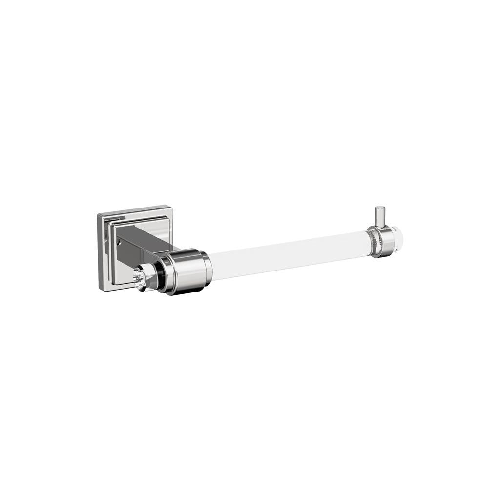 AMEROCK Glacio Single Post Toilet Paper Holder in Clear and Chrome BH36061C26