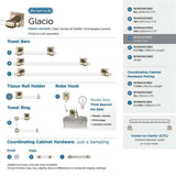 AMEROCK Glacio Single Post Toilet Paper Holder in Clear and Golden Champagne BH36061CBBZ Collection