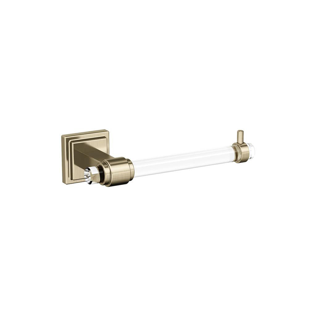 AMEROCK Glacio Single Post Toilet Paper Holder in Clear and Golden Champagne BH36061CBBZ
