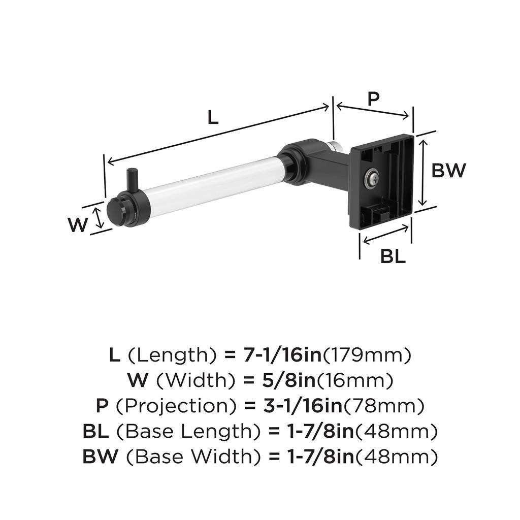 AMEROCK Glacio Single Post Toilet Paper Holder in Clear and Matte Black BH36061CMB Specs