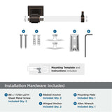 AMEROCK Glacio Single Post Toilet Paper Holder in Clear and Oil Rubbed Bronze BH36061CORB Installation Hardware